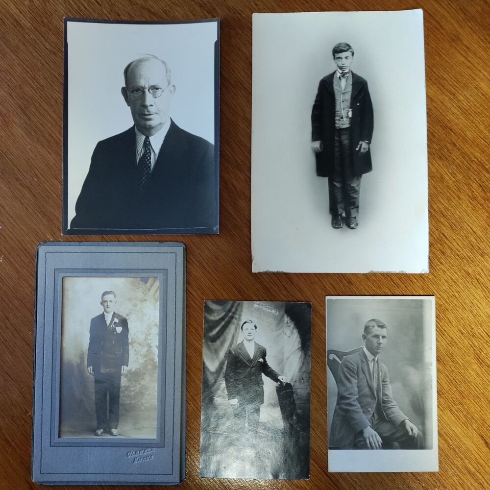 Vintage Photographs of 5 Male Subjects